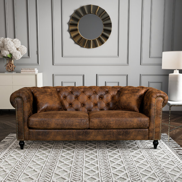 ClassicLiving Calio Scroll Arms Chesterfield Sofa & Reviews Wayfair.co.uk